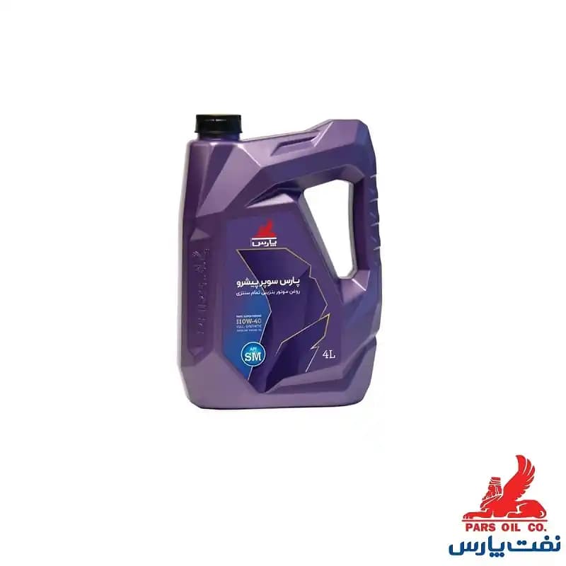 روغن موتور پارس سوپر پیشرو حجم ۴ لیتر گرید 10W-40 SM/CF