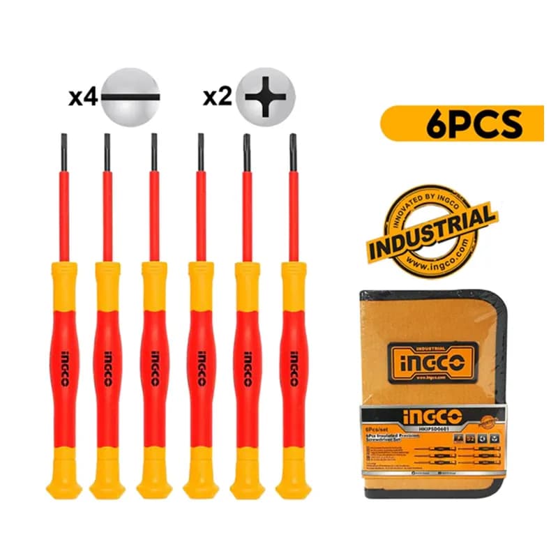 ست پیچ گوشتی 6 عددی ریز ساعتی اینکو مدل HKPSD0601 — تصویر ۳