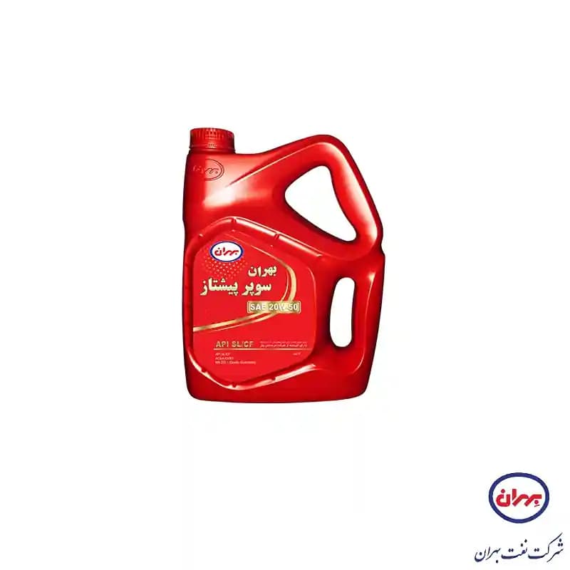 روغن موتور بهران سوپر پیشتاز حجم ۴ لیتر گرید 2۰W-50 SL/CF