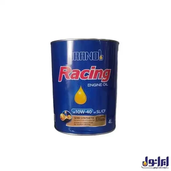 روغن موتور ایرانول Racing Max حجم ۴ لیتر گرید ۱۰W-40 SL/CF
