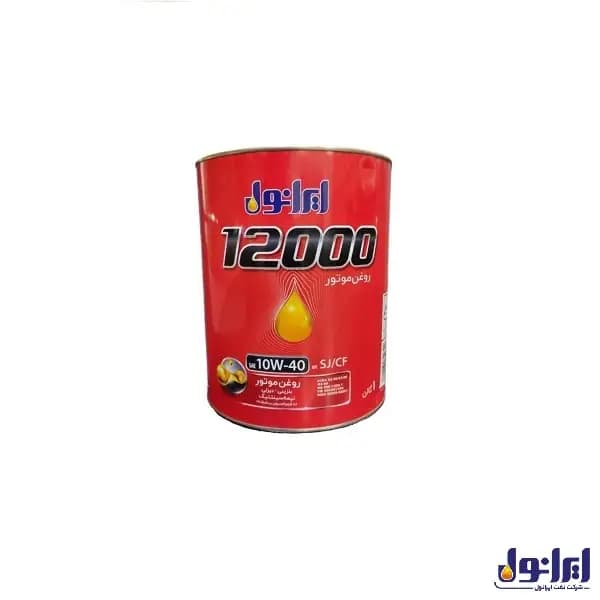 روغن موتور ایرانول 12000 حجم ۴ لیتر گرید ۱۰W-40 SJ/CF