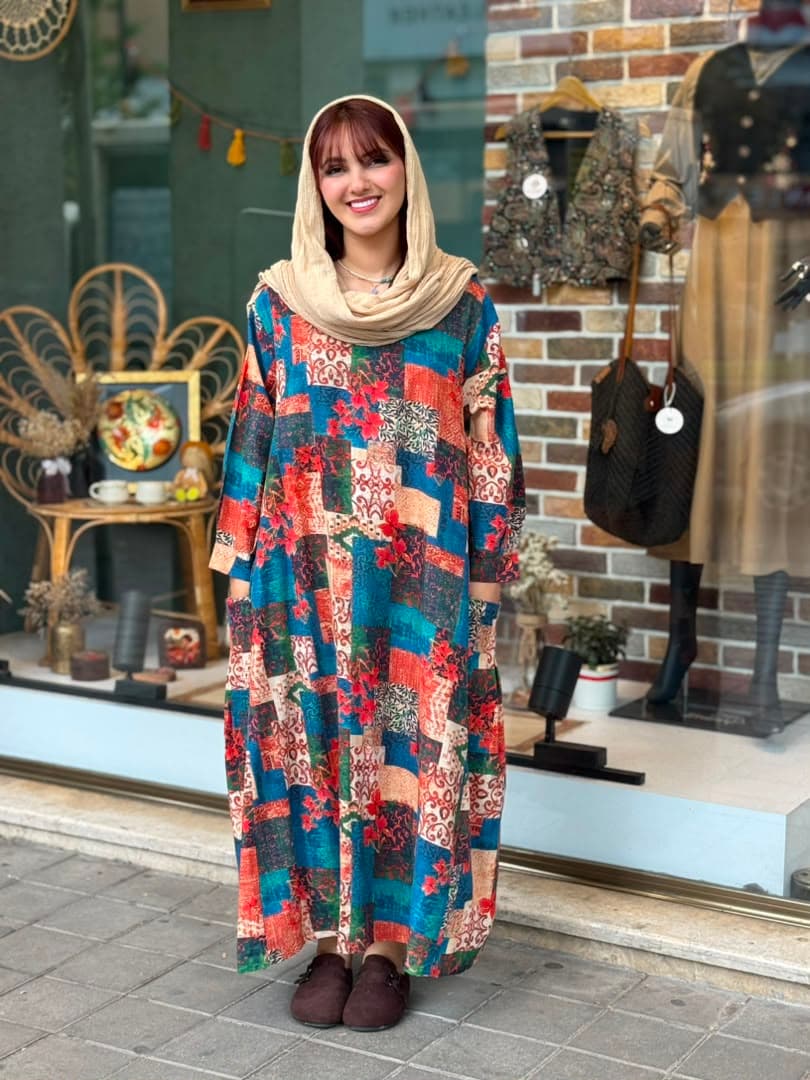 پیراهن آیگل چند تیکه آبی کالباسی