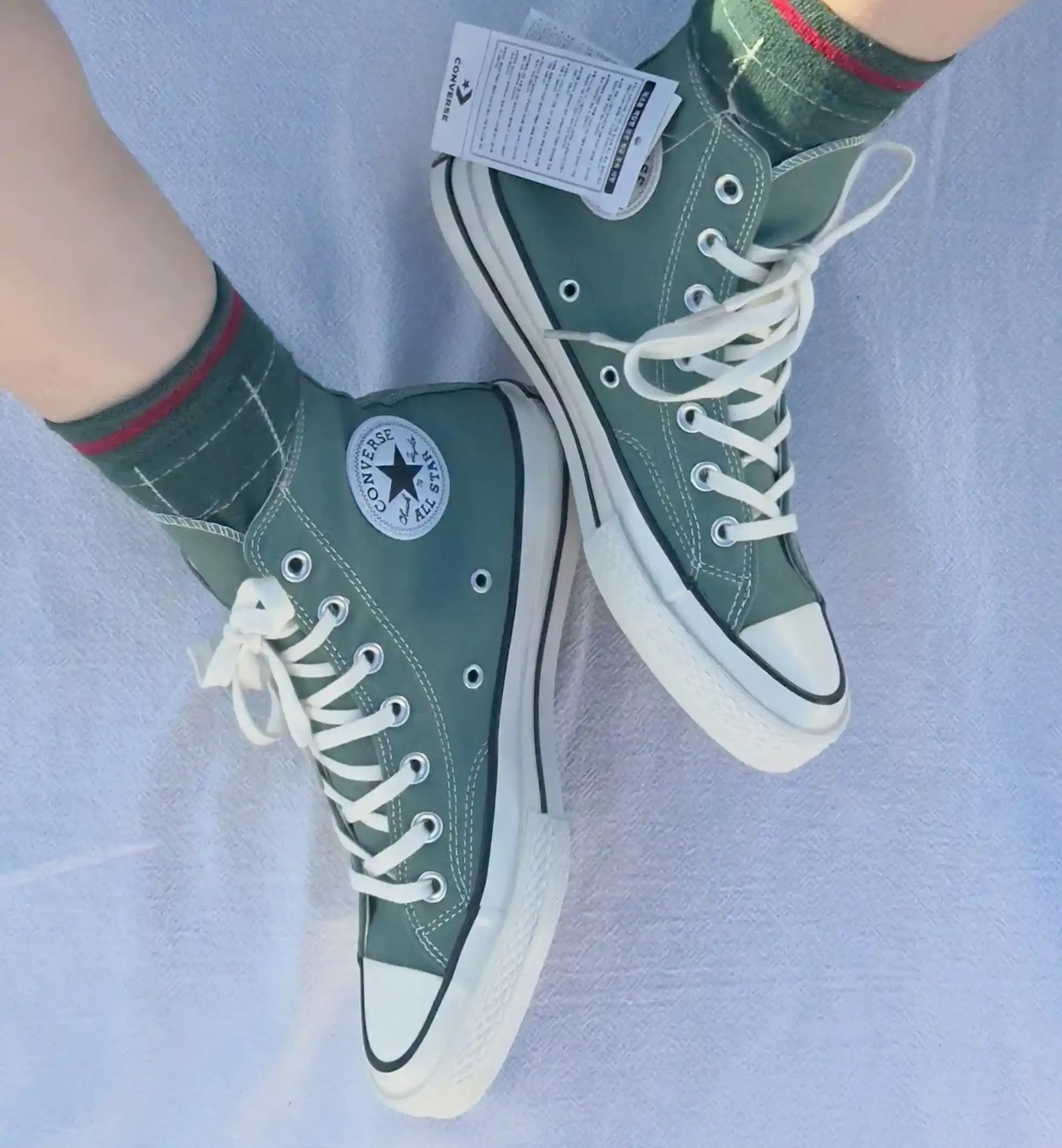 کانورس سبز سدری 1970 ساقدار | converse 1970s sage green high top — تصویر ۲