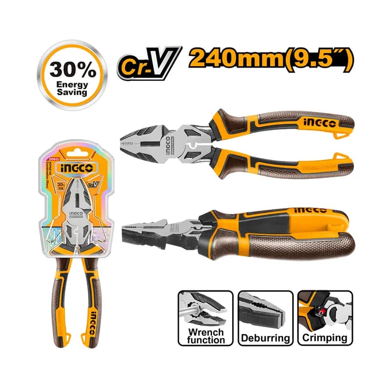 انبر دست 9.5 اینچ صنعتی حرفه ای اینکو مدل HHCP28240 — تصویر ۳