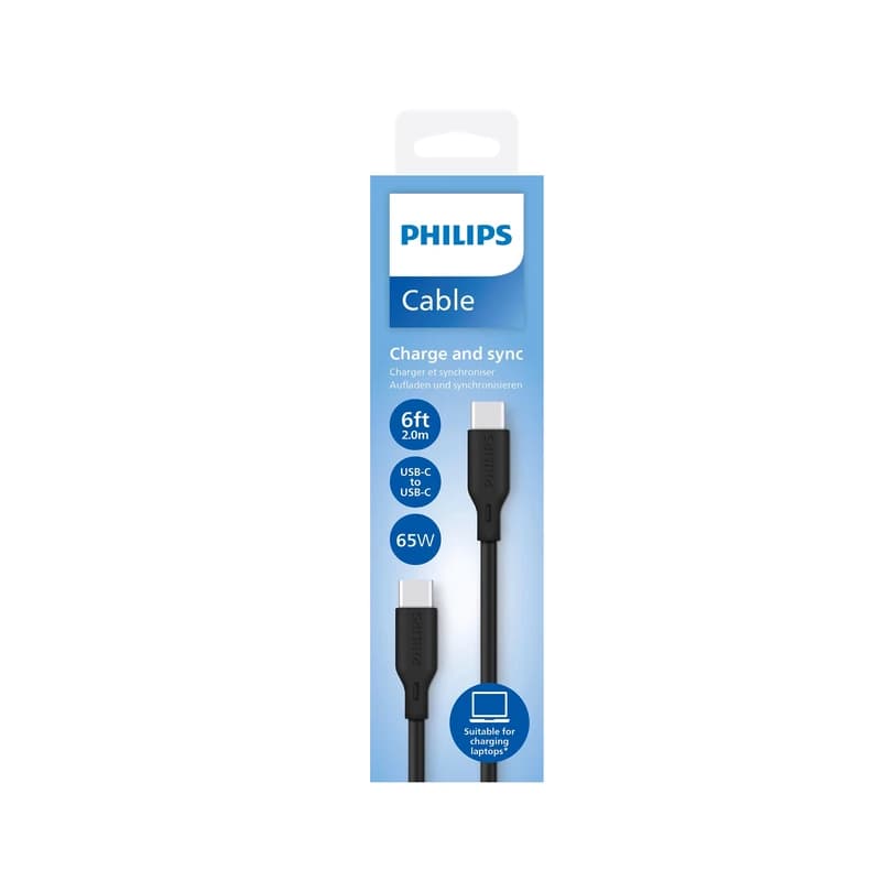 کابل شارژ USB-C به USB-C فیلیپس مدل DLC4561C — تصویر ۴