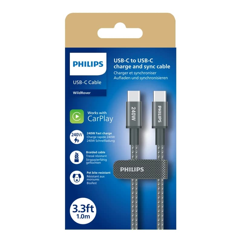 کابل شارژ USB-C به USB-C فیلیپس مدل DLC7030C — تصویر ۵