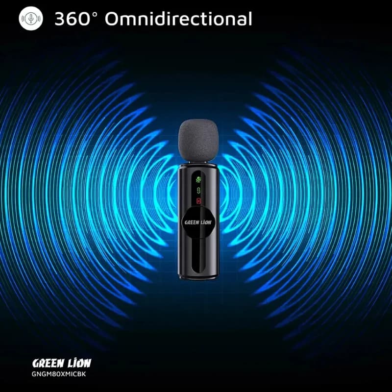 میکروفون یقه ای گرین لاین مدل GM-80X دو کاربره وایرلس — تصویر ۸