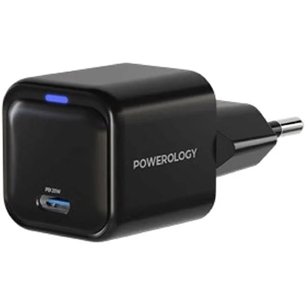 شارژر دیواری پاورولوژی مدل PWCUQC015 ظرفیت 20 وات تایپ سی