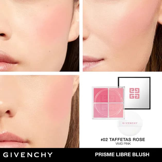 رژگونه پودری Prisme Libre جیوانچی رنگ Taffetas Rosé (اورجینال) — تصویر ۴