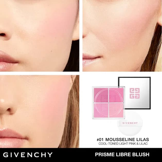 رژگونه پودری Prisme Libre جیوانچی رنگ Mousseline Lilas (اورجینال) — تصویر ۳