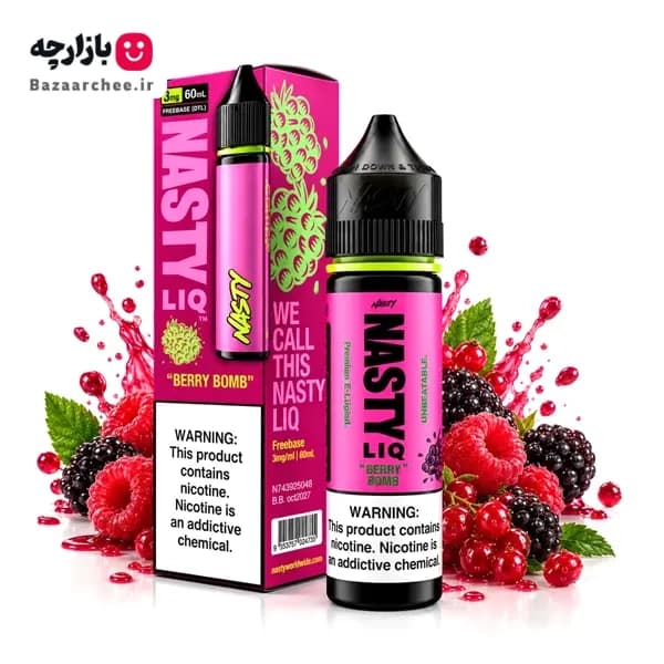 جویس تمشک بلوبری توت فرنگی بری بمب نستی | NASTY LIQ Berry Bomb Juice