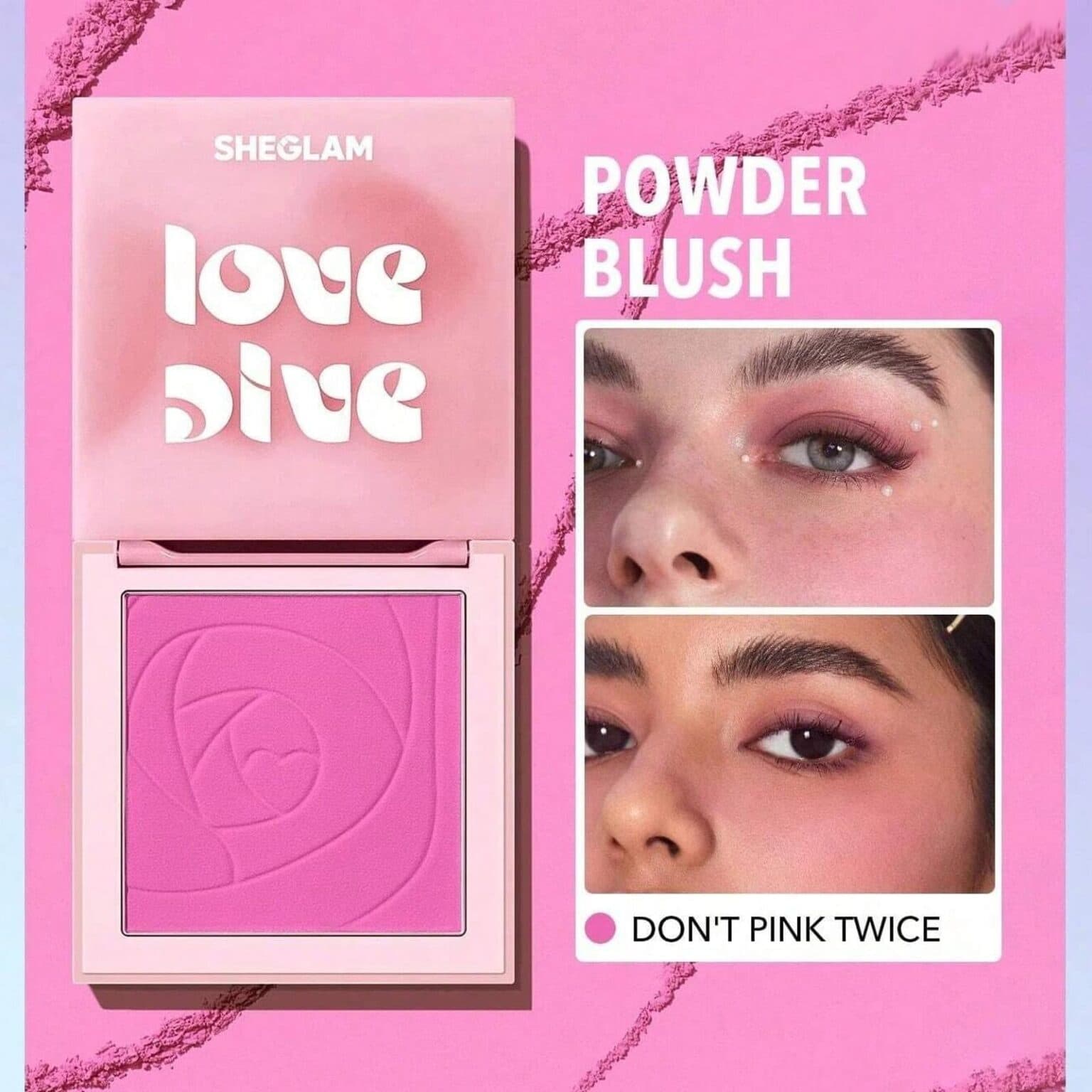 رژگونه Love Dive رنگ dont pink twice شیگلم (اورجینال) — تصویر ۴