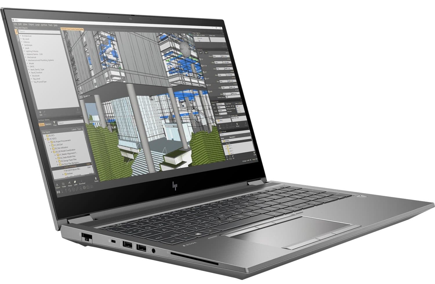 لپ تاپ ورک‌استیشن HP ZBook Fury 15 G7 با پردازنده i7-10850H، رم 32 گیگ، SSD 512 گیگ، گرافیک T1000 و نمایشگر 4K — تصویر ۳