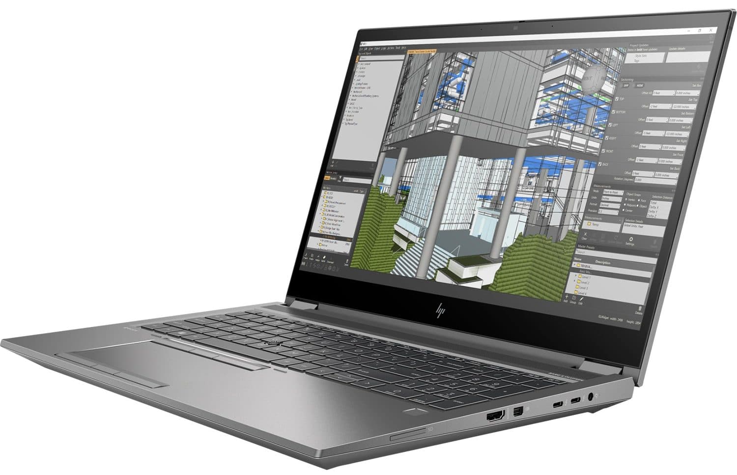 لپ تاپ ورک‌استیشن HP ZBook Fury 15 G7 با پردازنده i7-10850H، رم 32 گیگ، SSD 512 گیگ، گرافیک T1000 و نمایشگر 4K — تصویر ۴