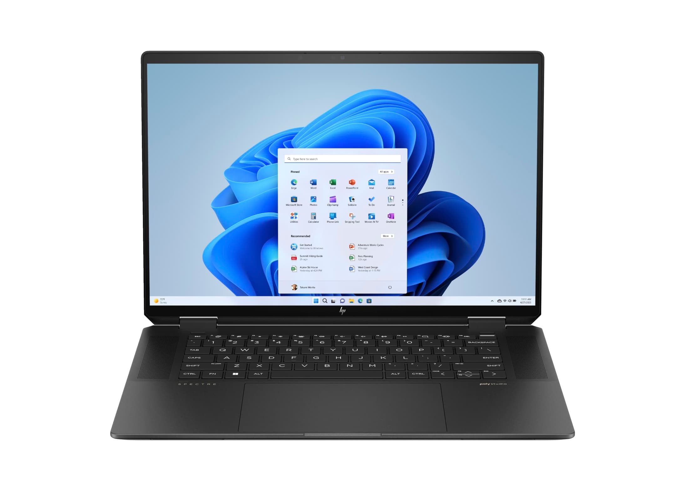 لپ تاپ HP Spectre x360 16 با پردازنده Core Ultra 7 155H، رم 32 گیگ، 1 ترابایت SSD و RTX 4050 — تصویر ۲