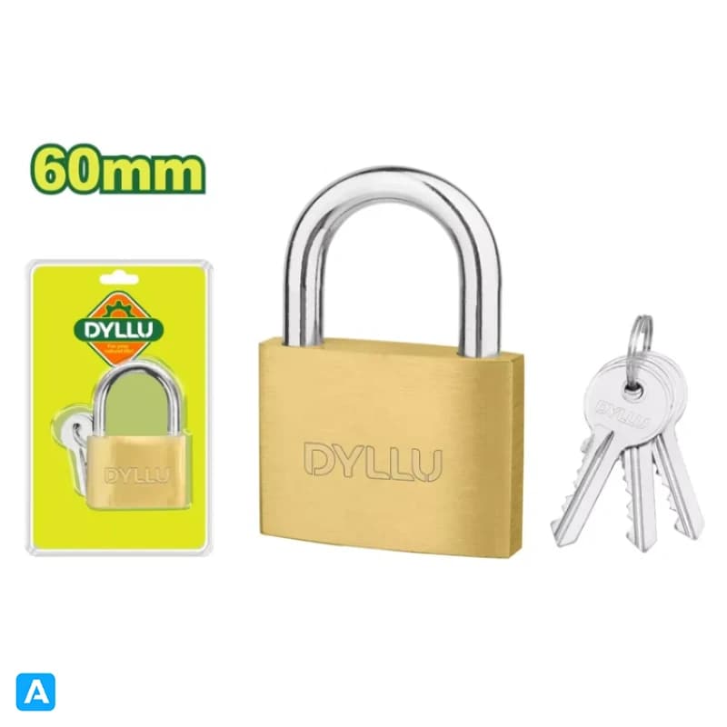 قفل آویز 60 میلی متر برنجی دایلو مدل DTPD1460
