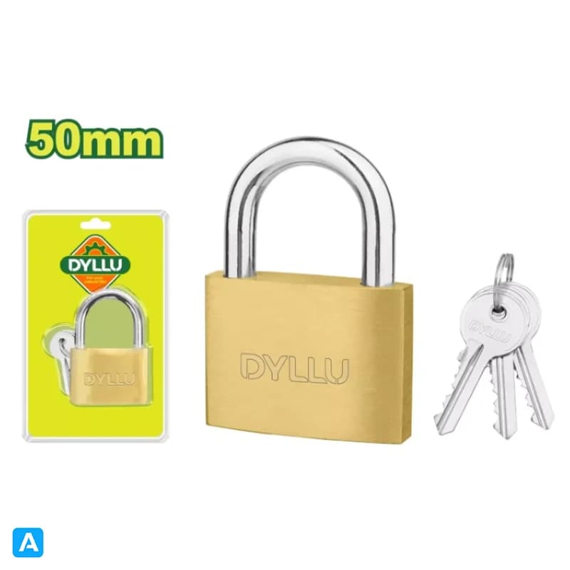 قفل آویز 50 میلی متر برنجی دایلو مدل DTPD1450