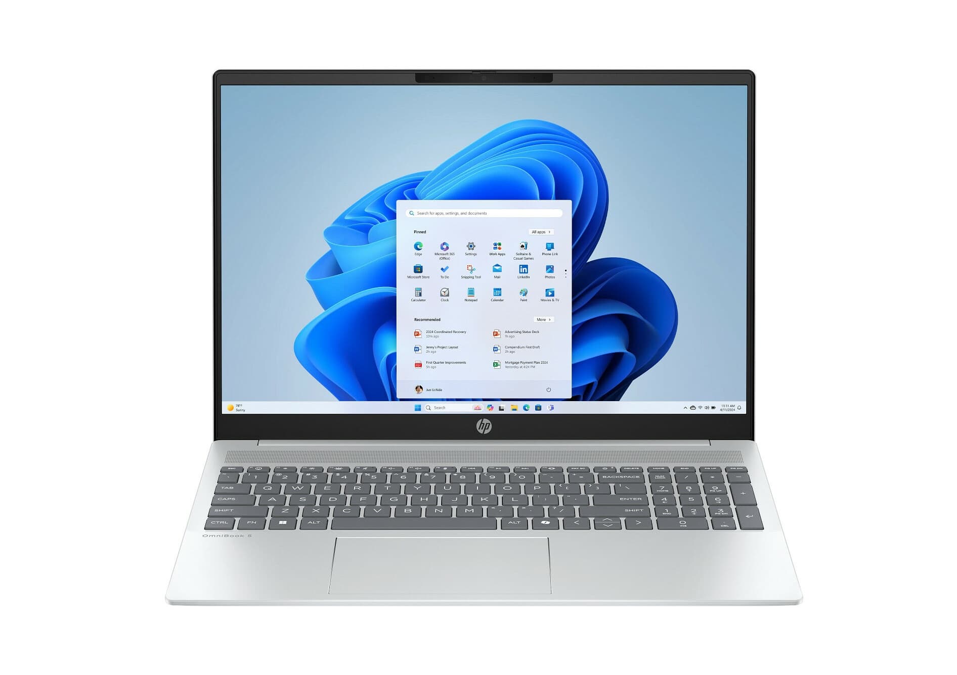 لپ‌تاپ HP OmniBook 5 با پردازنده Ryzen AI 7 350، رم 16 گیگابایت، حافظه 512 گیگ SSD و نمایشگر 16 اینچ
