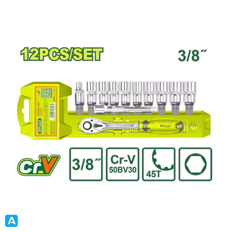 ست بکس 3/8 اینچ 12 عددی دایلو مدل DTST3212