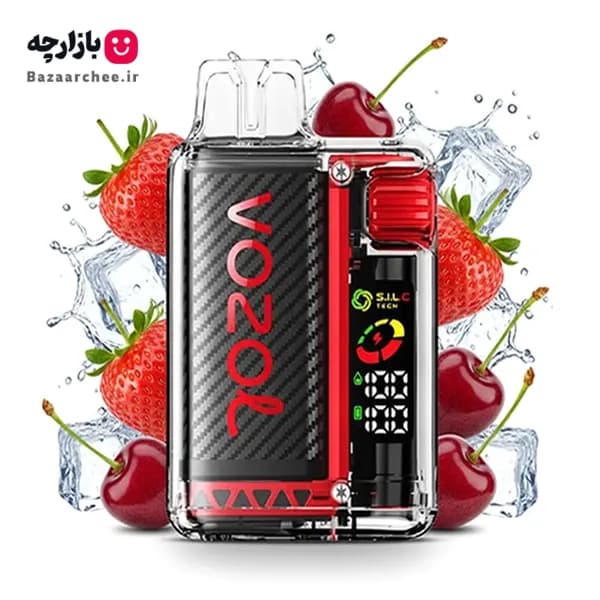 ویپ پاد یکبار مصرف توت فرنگی گیلاس تمشک یخ 20000 پاف وزول | Vozol Vista Plug Strawberry Raspberry Cherry
