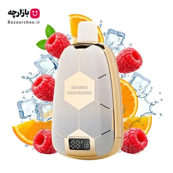 ویپ پاد یکبار مصرف پرتقال تمشک یخ رونالدینیو 15000 پاف | Ronaldinho 15K Orange Raspberry