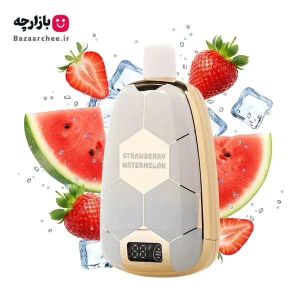 ویپ پاد یکبار مصرف توت فرنگی هندوانه یخ رونالدینیو 15000 پاف | Ronaldinho 15K Strawberry Watermelon