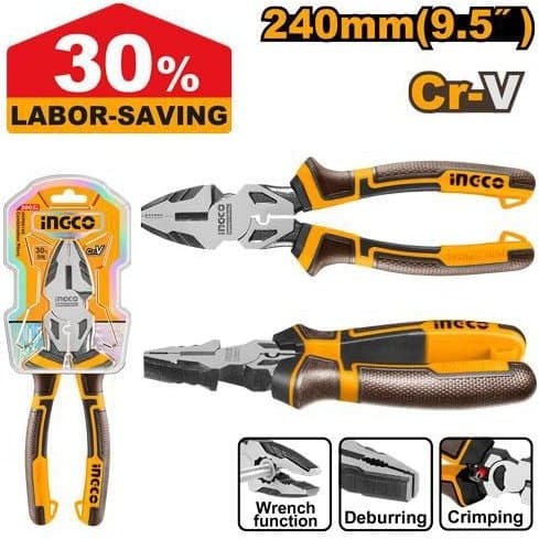 ارسال فوری + انبردست 9.5 اینچ صنعتی حرفه ای اینکو کد HHCP28240
