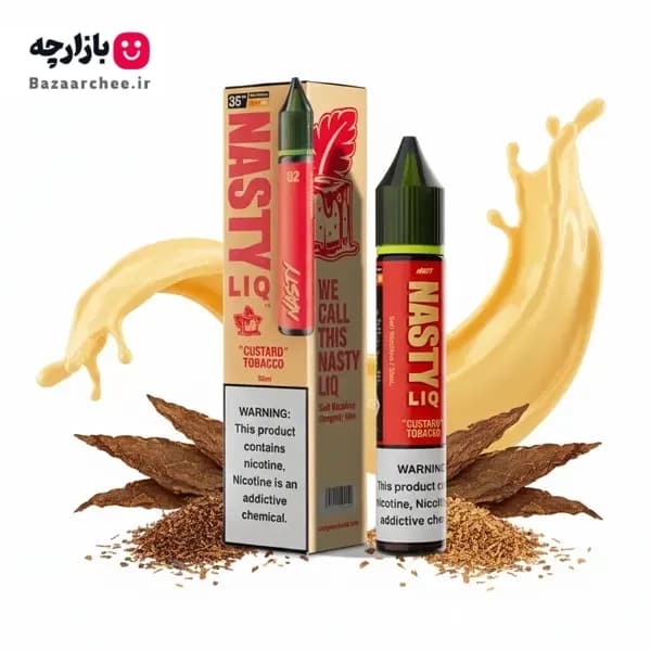 سالت توباکو تنباکو کاستارد نستی | NASTY LIQ 82 Tobacco Custard Salt