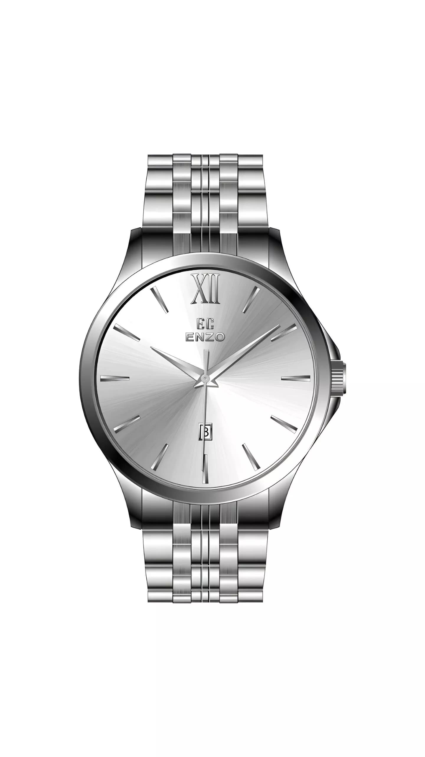 ساعت مردانه انزو استیل سیلور مدل EC-614AEL