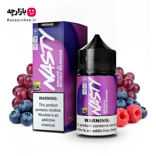 جویس میکس بری انگور بلوبری تمشک نستی | NASTY Grape mixed Berries Juice