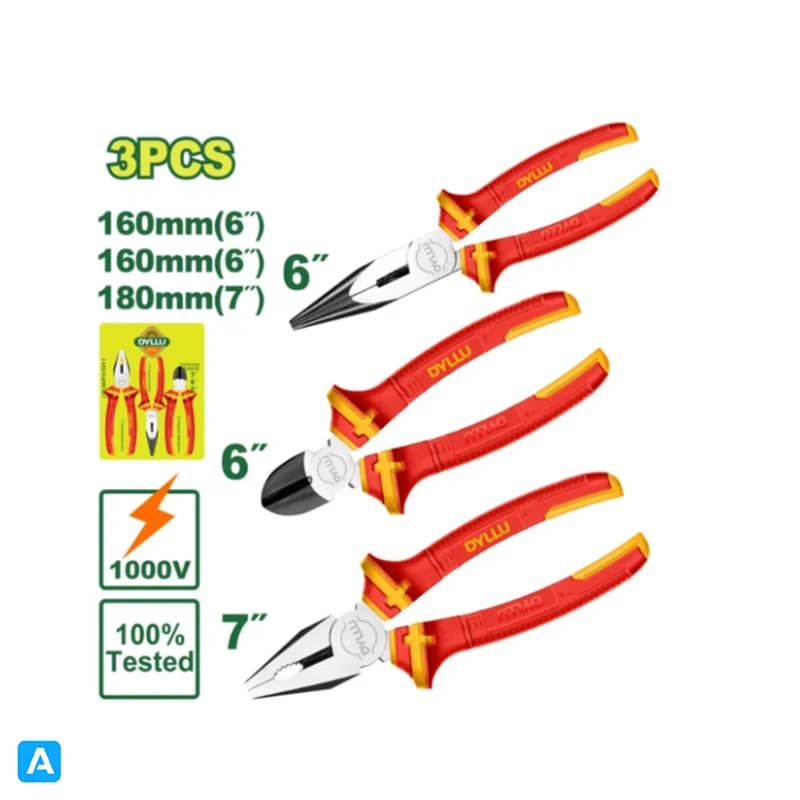 ست انبر 3 عددی عایق برق دایلو مدل DTPS0633
