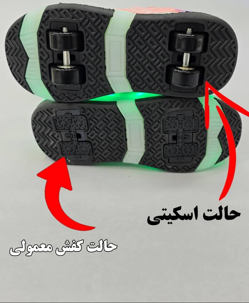 اسکیتی چهار چرخ چراغی آدیداس بچگانه 9745 — تصویر ۷