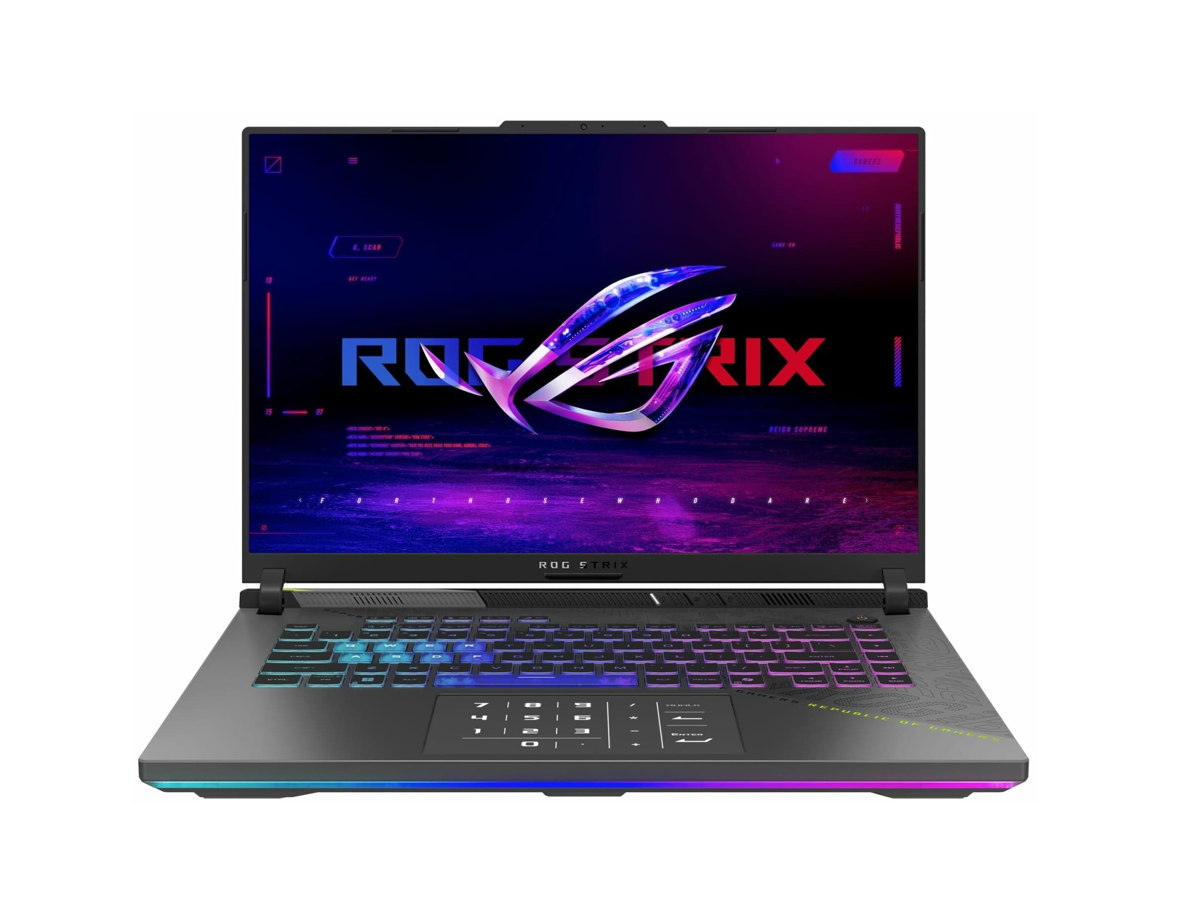 لپ تاپ گیمینگ Asus ROG Strix G16 با پردازنده R9-9955HX، رم 16 گیگ، حافظه 1 ترابایت SSD و کارت گرافیک RTX 5050