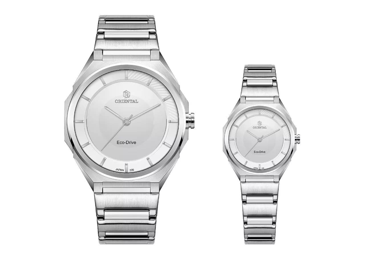 ست ساعت اورینتال مردانه و زنانه استیل صفحه سیلورمدلO.SH220L-0004