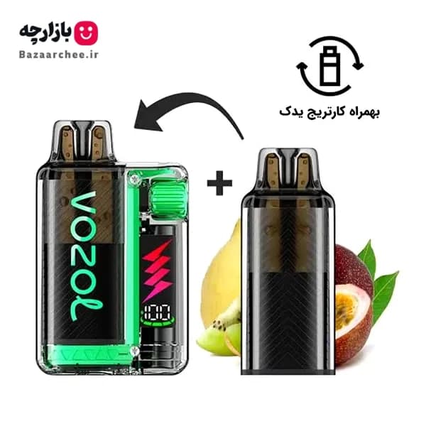 پاد یکبار مصرف کیوی پشن فروت گواوا یخ 20000 پاف وزول | Vozol Vista Plug Kiwi Passion Fruit Guava — تصویر ۴