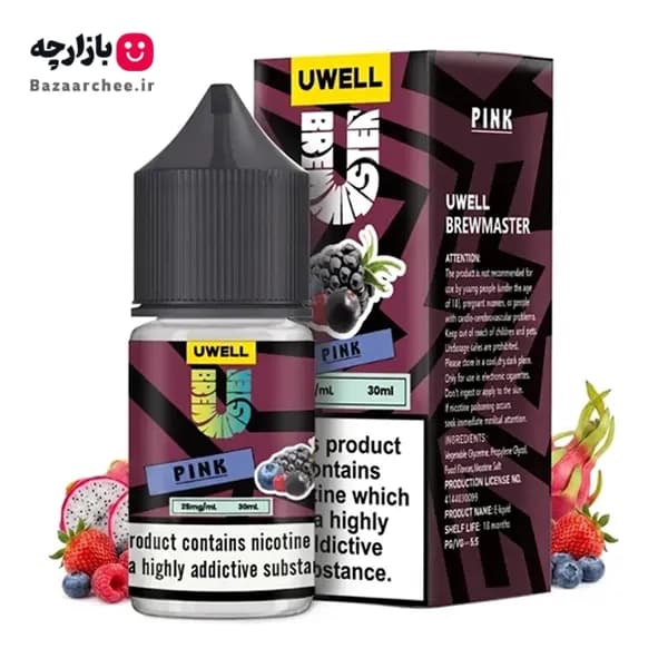 سالت توت فرنگی تمشک بلوبری دراگون پینک یوول | Uwell Pink Salt