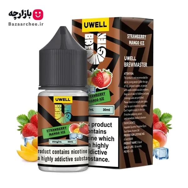 سالت توت فرنگی انبه یخ یوول | Uwell Strawberry Mango Ice Salt