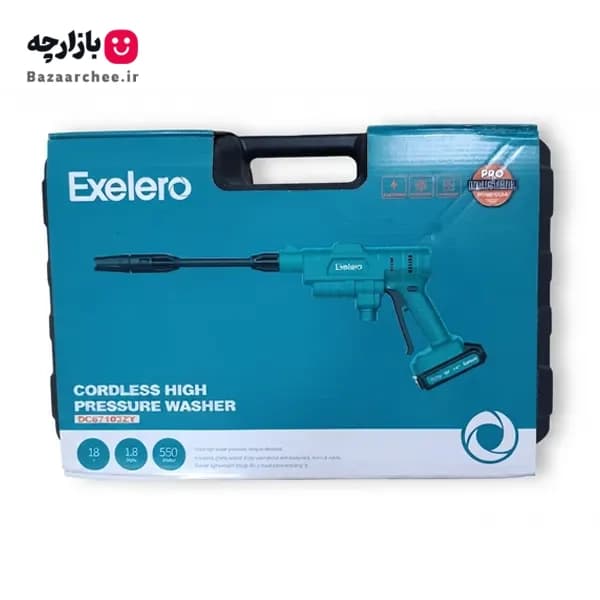 کارواش شارژی حرفه ای خانگی 18 بار با موتور 550 اکسلرو مدل DC67103ZY با حداکثر دبی آب 4 لیتر بر دقیقه — تصویر ۲