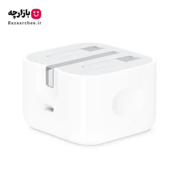 شارژر آداپتور دیواری 20 وات آیفون اپل Apple سه پین مدل USB-C به لایتنینگ اپل اورجینال — تصویر ۳