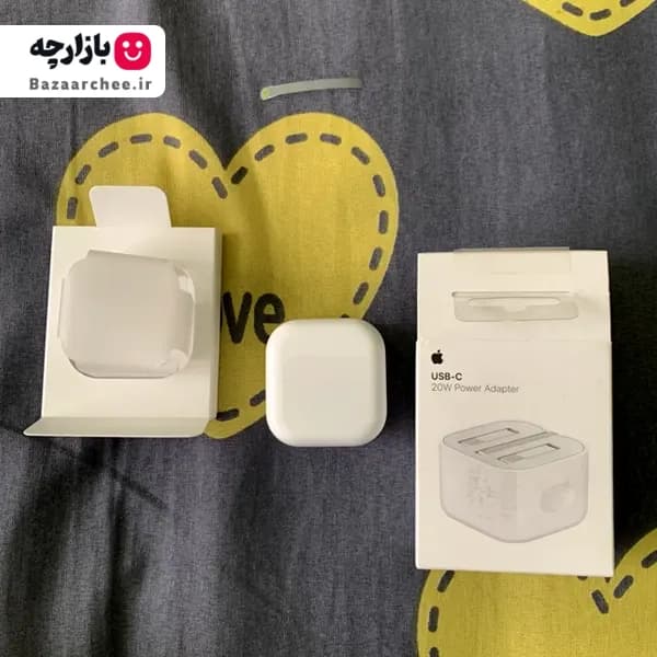 شارژر آداپتور دیواری 20 وات آیفون اپل Apple سه پین مدل USB-C به لایتنینگ اپل اورجینال — تصویر ۹
