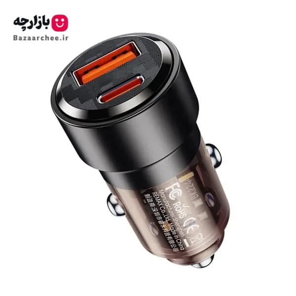شارژر فندکی سوپر فست شارژ مدل WKN-102 ظرفیت 55 وات دو پورت USB و PD