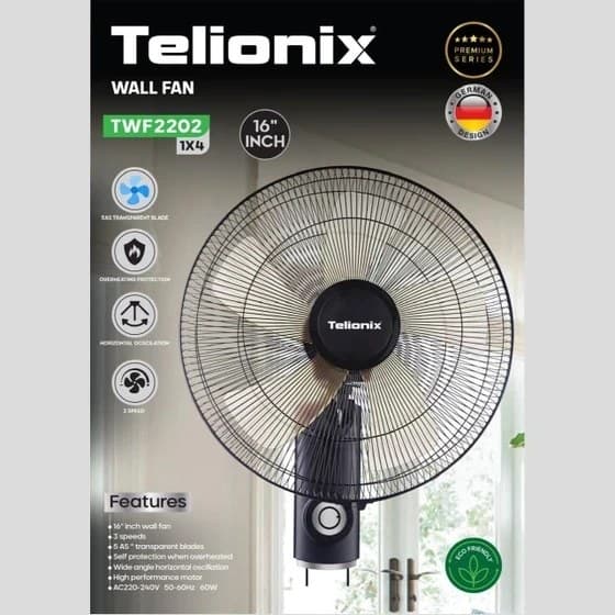 پنکه دیواری تلیونیکس مدل TWF2202 — تصویر ۲