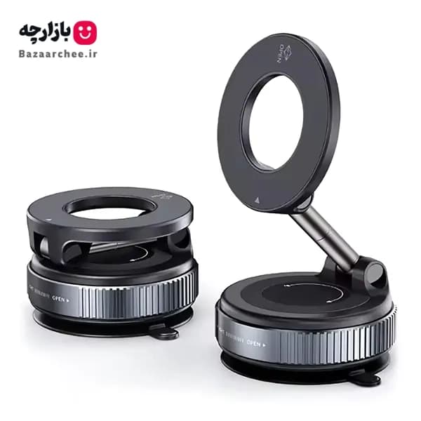 هولدر موبایل مکشی مگنتی داخل خودرو فلزی تاشو مدل X68 با قابلیت چرخش 360 درجه