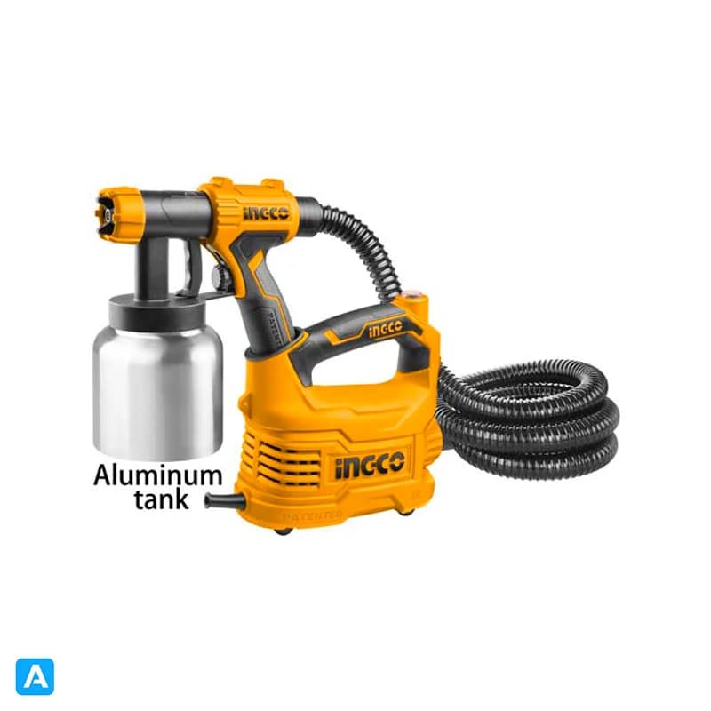 پیستوله رنگ پاش خرطومی 550 وات اینکو مدل SPG5008-2 — تصویر ۲