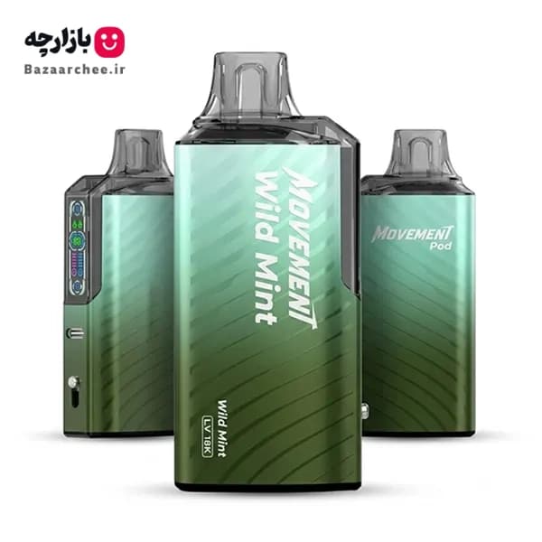 پاد یکبار مصرف نعناع جنگلی 18000 پاف موومنت لاست ویپ | Lost Vape Movement LV Miami Mint — تصویر ۲
