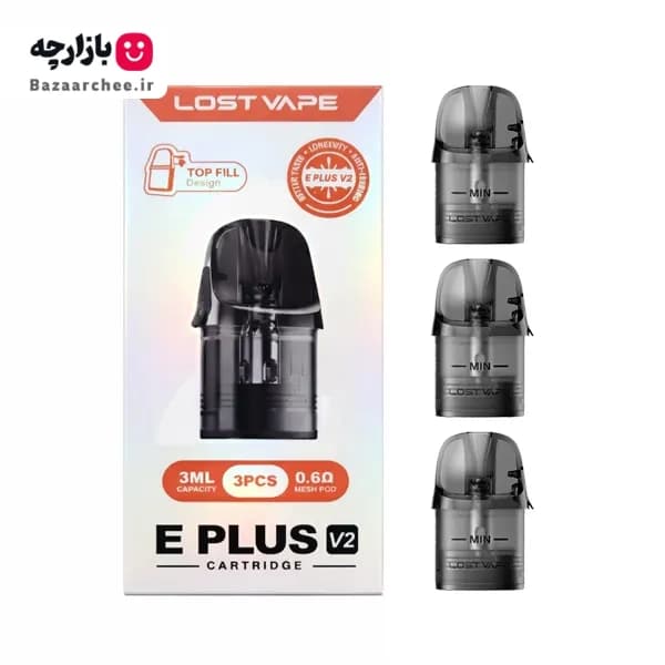 کارتریج ای پلاس 3 میل ورژن 2 لاست ویپ | Lost Vape E Plus V2 Cartdrige 3ml — تصویر ۳