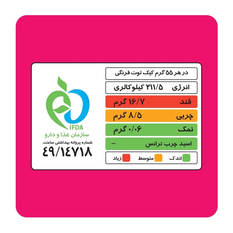 پودر کیک توت فرنگی جمع — تصویر ۲