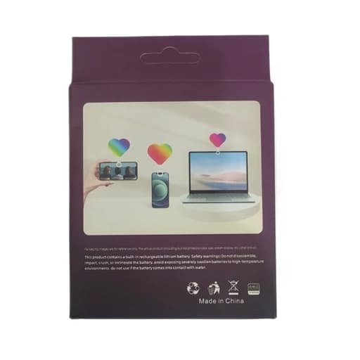 رینگ لایت RGB مدل MJ-02 با شارژ USB-C و نور چندرنگ — تصویر ۴