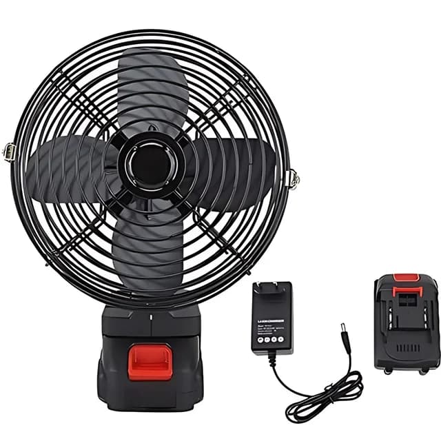پنکه شارژی 48 ولت توری فلزی مدل FAN LITHIUM 3PIN — تصویر ۴