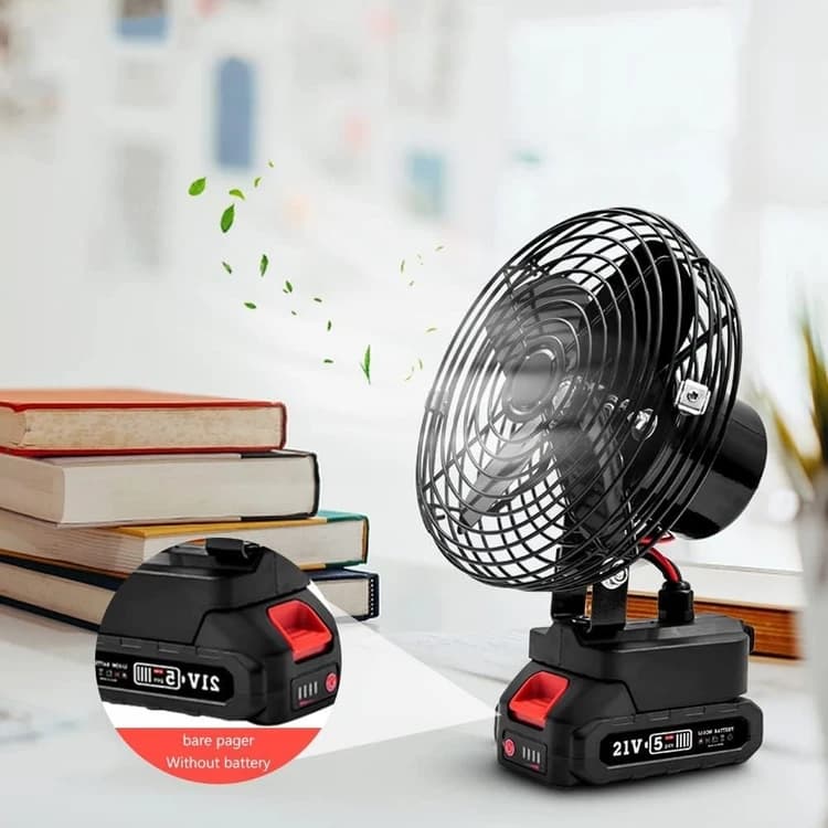 پنکه شارژی 48 ولت توری فلزی مدل FAN LITHIUM 3PIN — تصویر ۳